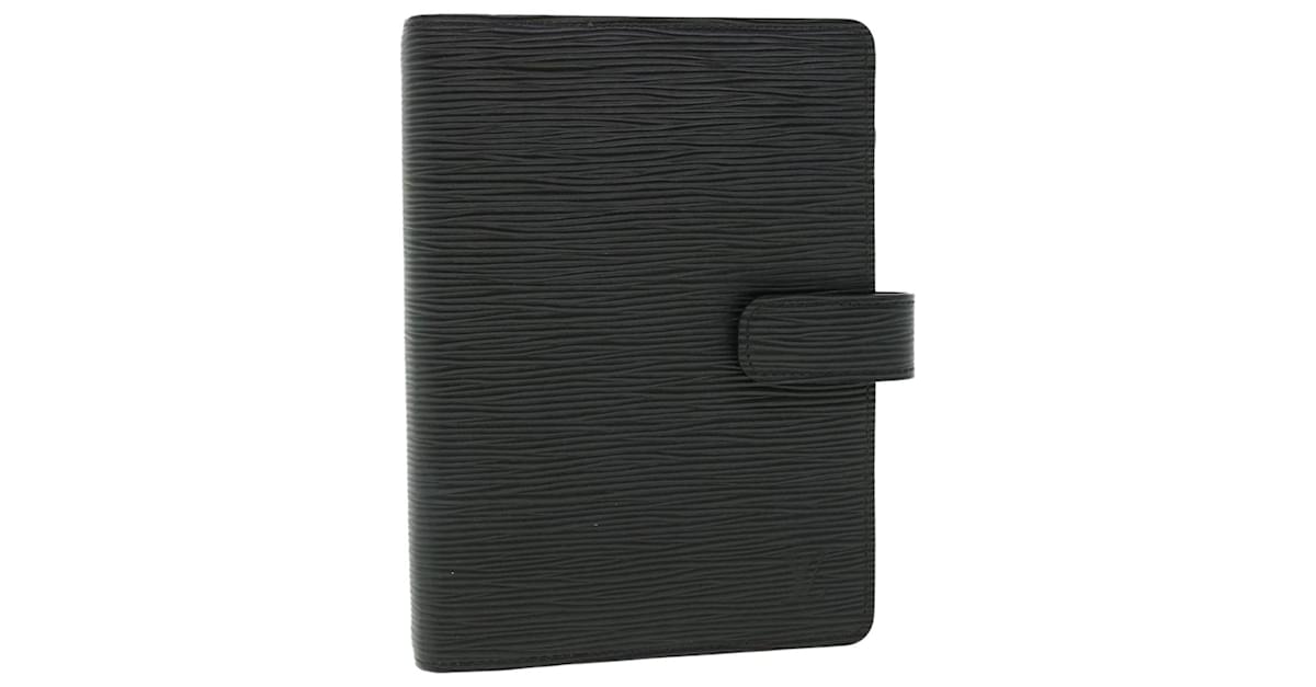 Louis Vuitton Epi Compact Size Planner Cover Noir Agenda MM R20042