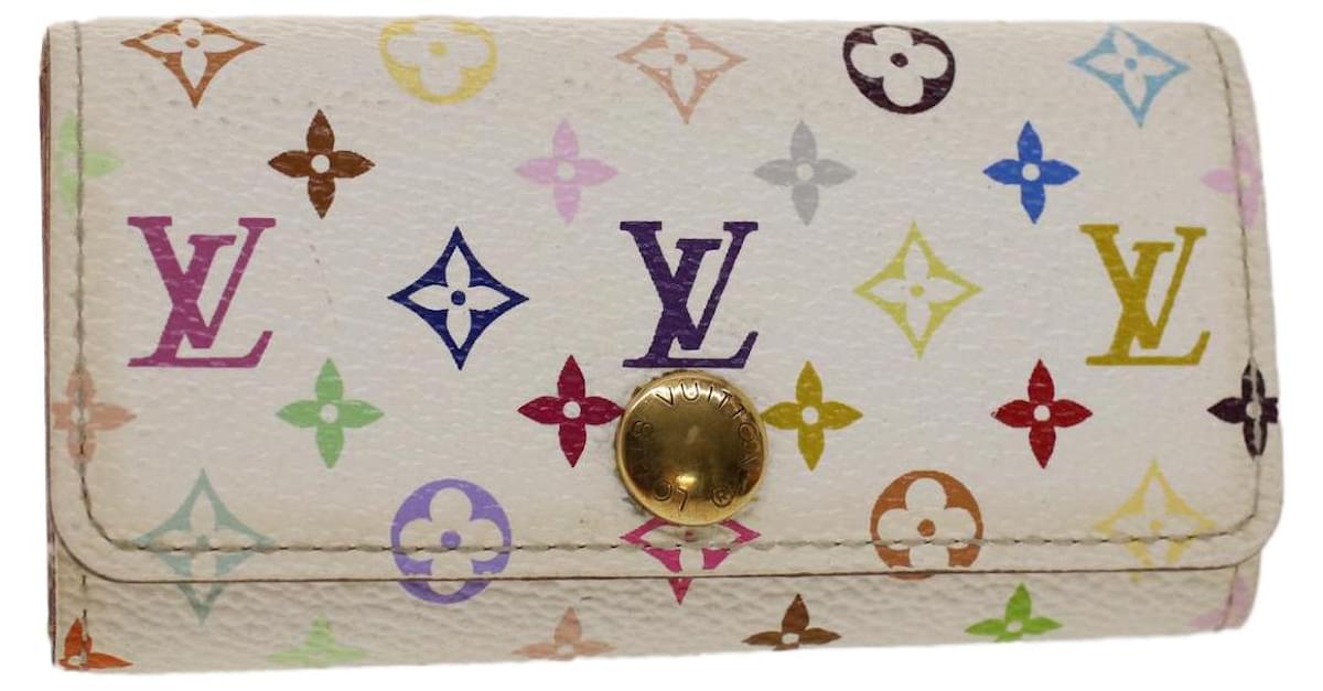 LOUIS VUITTON Monogram Multicolor Multicles 4 Keys Case White M60043 Auth  45019