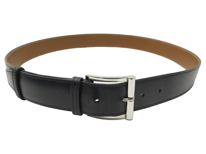 CEINTURE JM WESTON DEMI JONC TAILLE 95 CUIR NOIR BLACK LEATHER