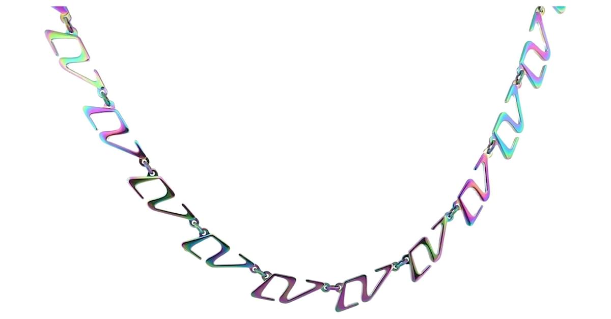 Louis Vuitton LV Rainbow Chain Necklace Ruthenium in Metal with Ruthenium -  US