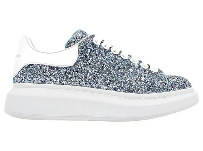 Alexander McQueen Oversized Sneaker Blue Glitter White Glitter