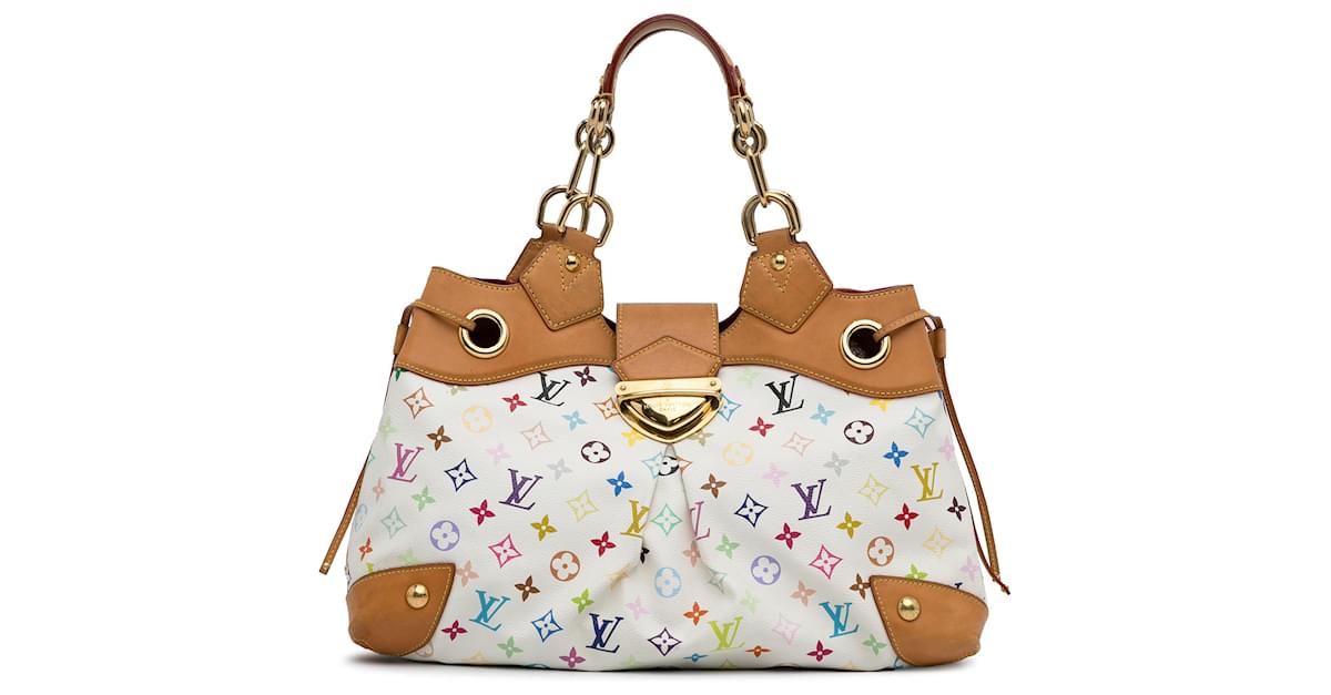 White Monogram Multicolore Canvas Ursula Bag Black / Leather