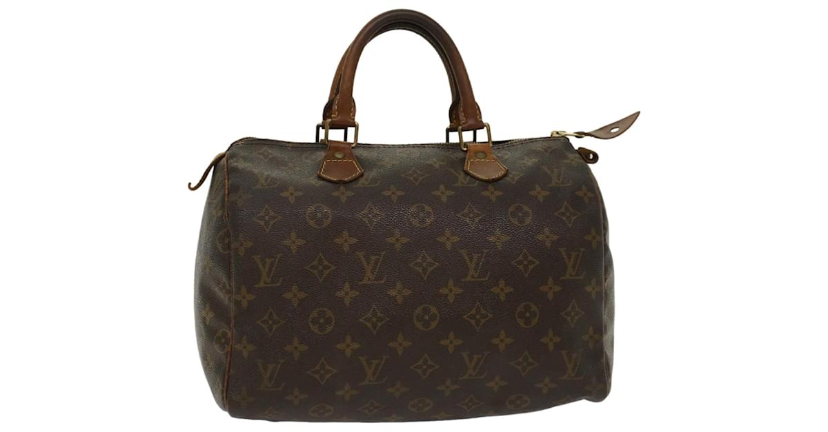 LOUIS VUITTON Monogram Speedy 35 Hand Bag M41524 LV Auth im405