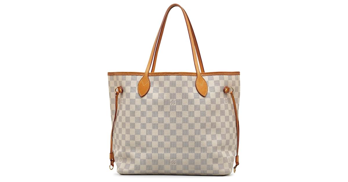 LOUIS VUITTON Neverfull MM Damier Azur Shoulder tote bag N51105 LV