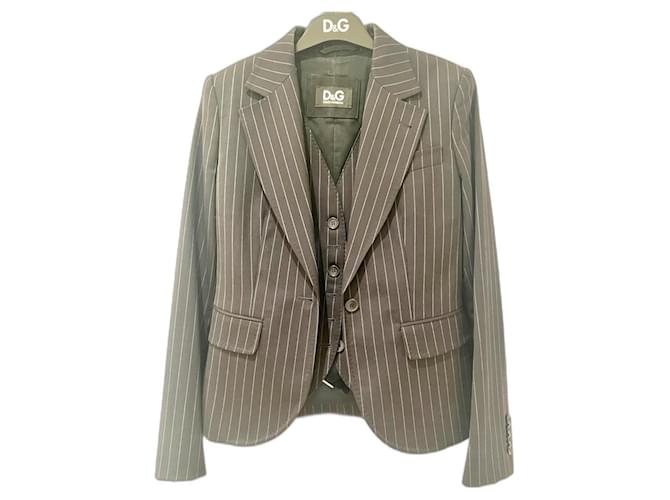 Dolce & Gabbana Black Cotton Viscose Dress Vest Blazer