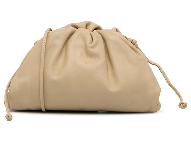 Bottega Veneta Brown The Mini Pouch Beige Leather Pony-style