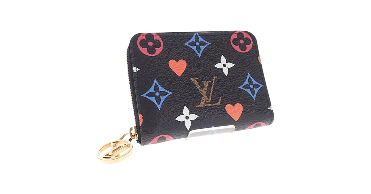 Louis Vuitton Monogram Game On Zippy Coin Purse M80305 Black Cloth