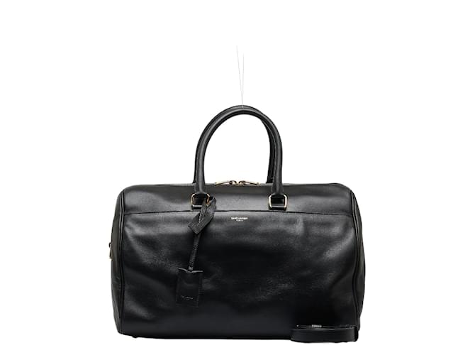 Yves Saint Laurent Leather Classic Duffle Bag 322050 Black Pony
