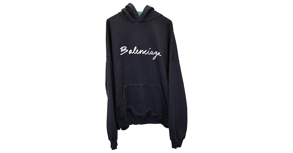 Balenciaga script hoodie hot sale