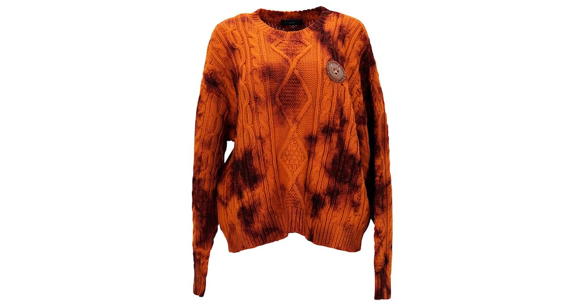 Alanui Tie Dye Sweater in Orange Wool ref.1051268 Joli Closet