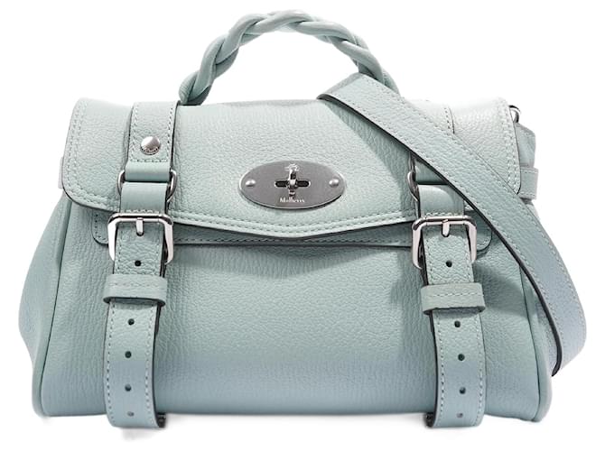 Mulberry Mini Alexa Polin Blue Grained Leather Joli