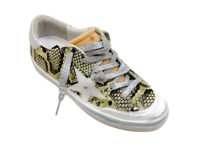 Golden Goose Deluxe Brand Lime Black Snake Superstar Penstar