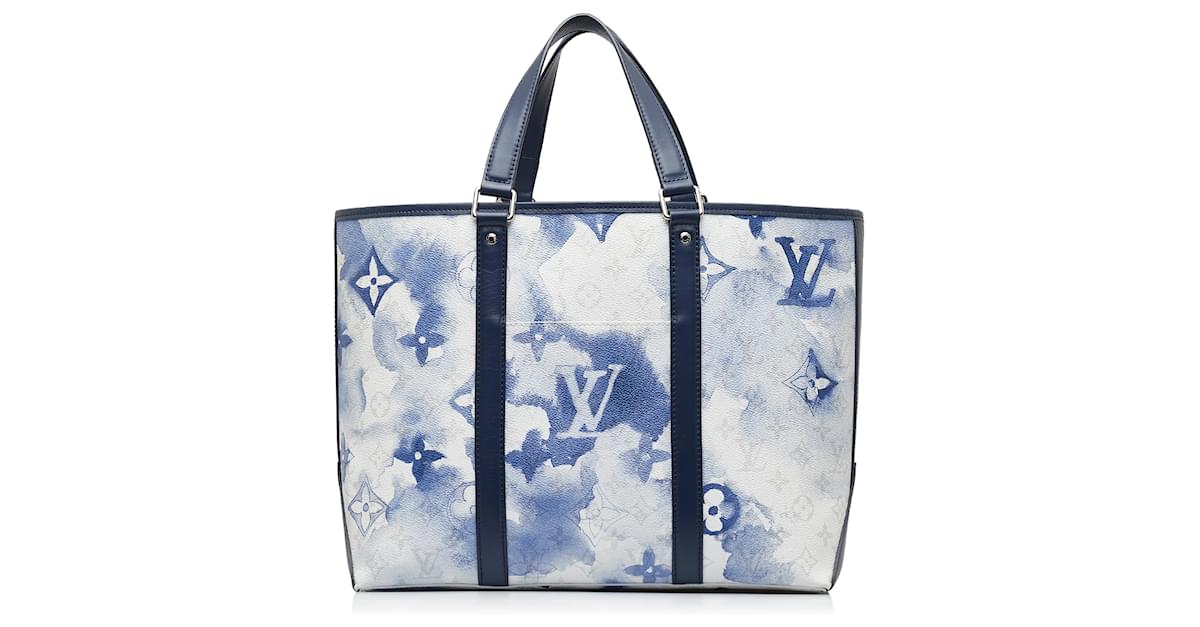 Louis Vuitton Blue Canvas Monogram Watercolor Weekend PM Tote Bag Louis  Vuitton