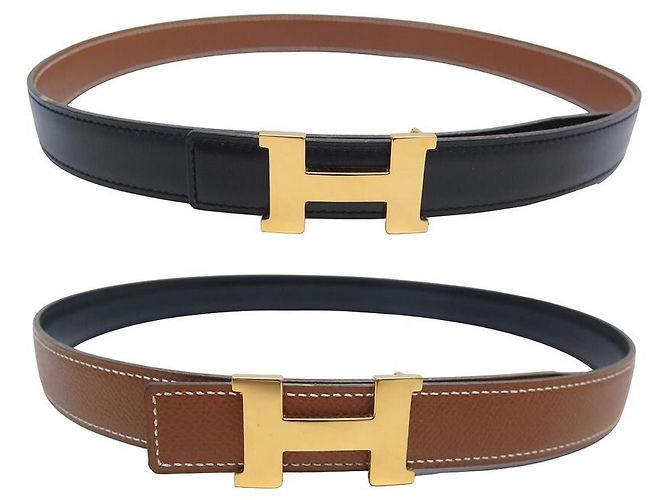 Hermès VINTAGE HERMES BELT WITH MINI CONSTANCE H BUCKLE 24MM  display picture 1