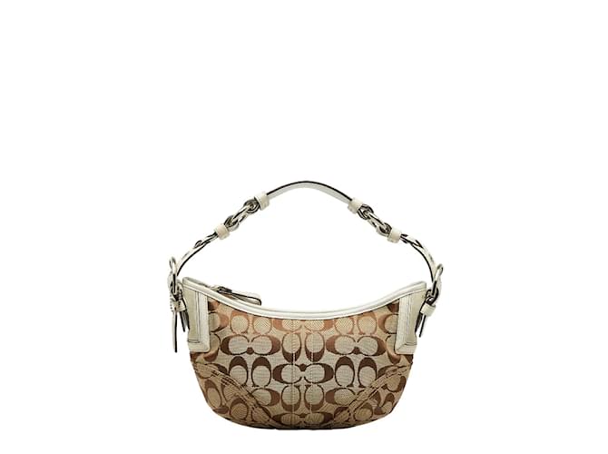 Coach Signature Canvas Mini Hobo Bag 6266 Brown Cloth ref.1055445