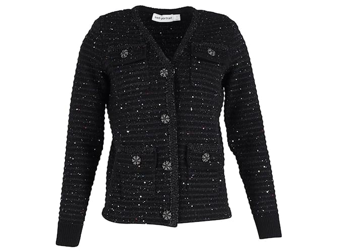 Crystal Embellished Knit Cardigan