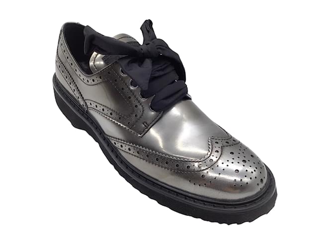 靴 Archive Prada Wool Pumps Dark Grey Prada Vintage AW 1999 Charcoal Grey Wool Square Toe Mary