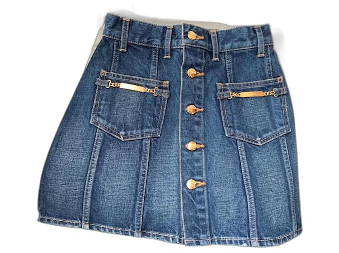 Céline Skirts Navy blue Denim Joli Closet
