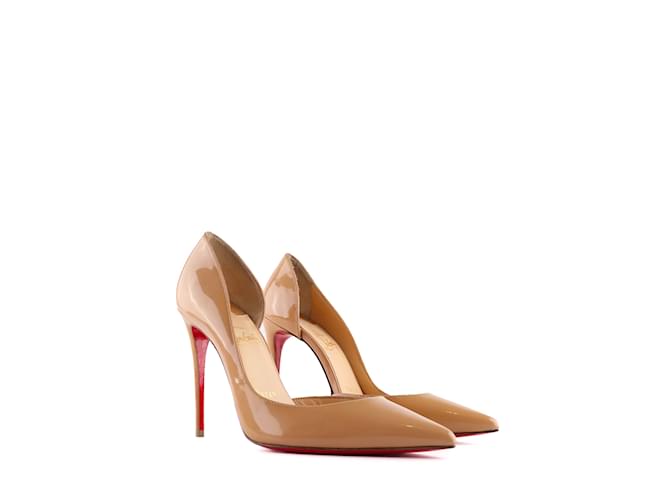 EU37 Christian Louboutin ベージュ ハイヒール 417A Christian Louboutin ベージュオープントゥハイヒール37 - メルカリ