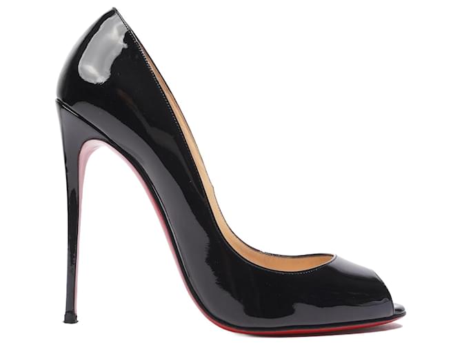Christian Louboutin Youpi 120 Black Patent Leather EU 40 Uk ref