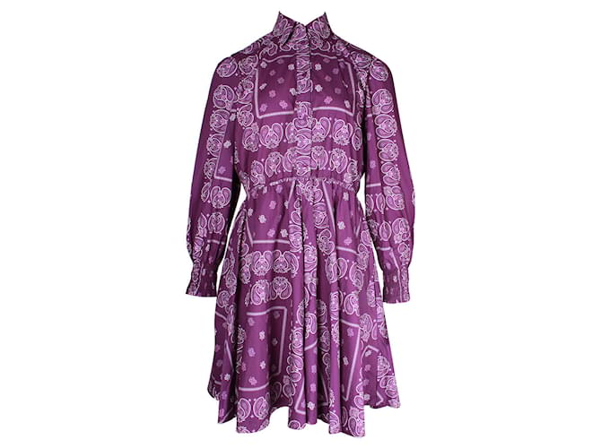 open lace back dress MC2 Saint Barth Woman Halterneck Dress with Paisley Print
