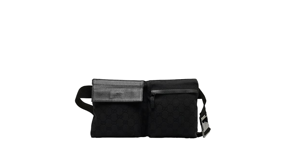 Gucci original gg canvas belt online bag