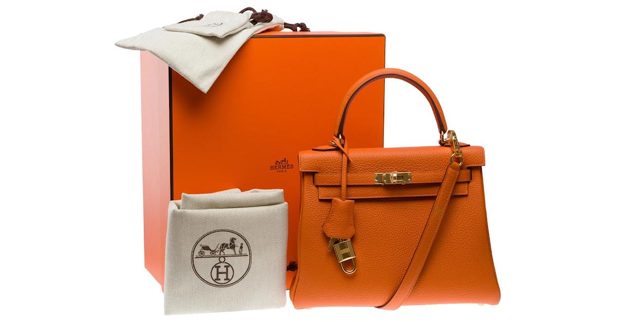 Kelly bag orange best sale