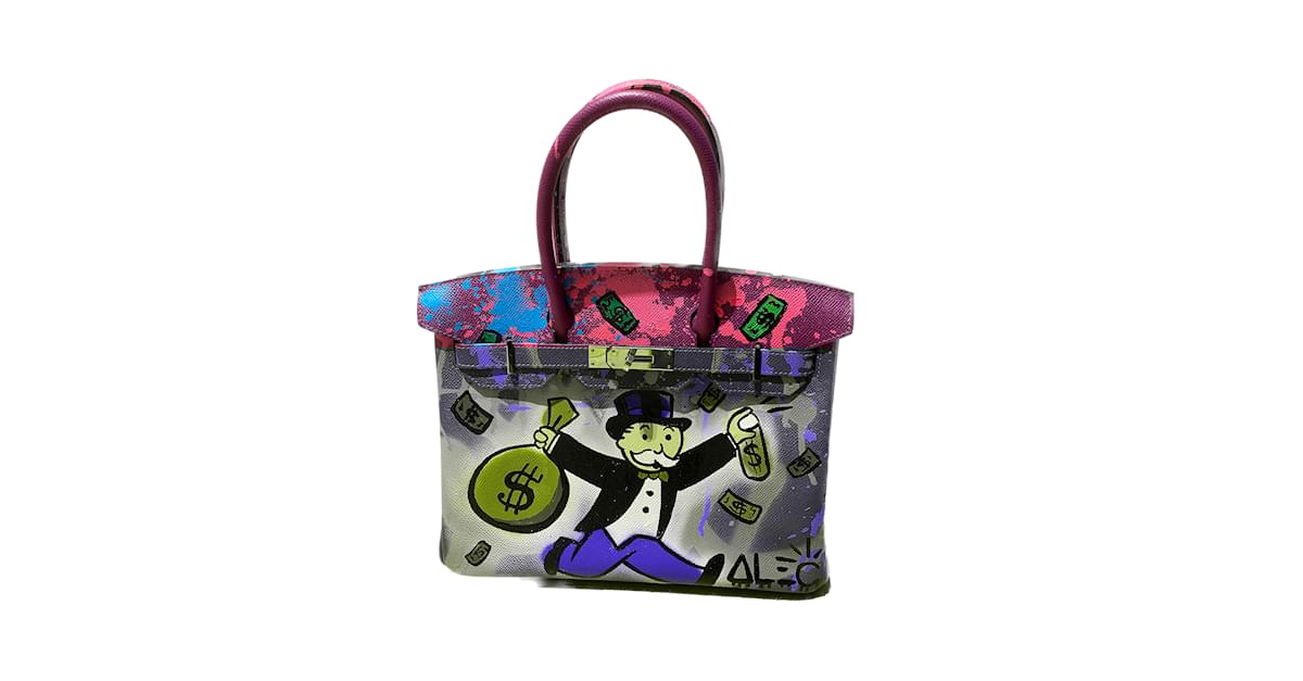 Handbag Alec Monopoly Birkin Limited Edition Berkin 30 Graffiti