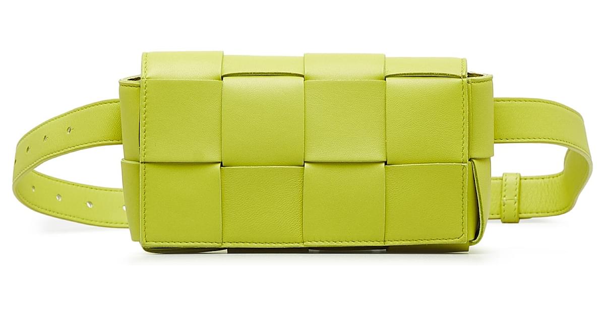 ベルト BOTTEGA VENETA  Belts Women Rubber Green/Kiwi Bottega Veneta LOGO WEBBING Reversible Triangle Slider Belt