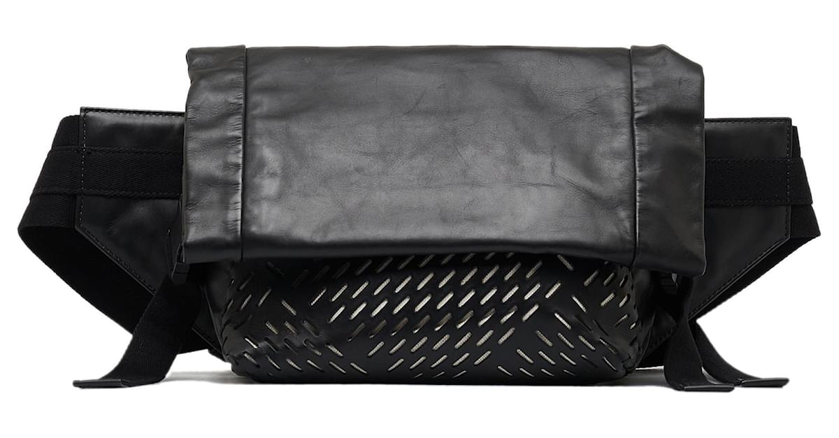 Bottega Veneta Black Quilted Leather Belt Bag Pony-style calfskin