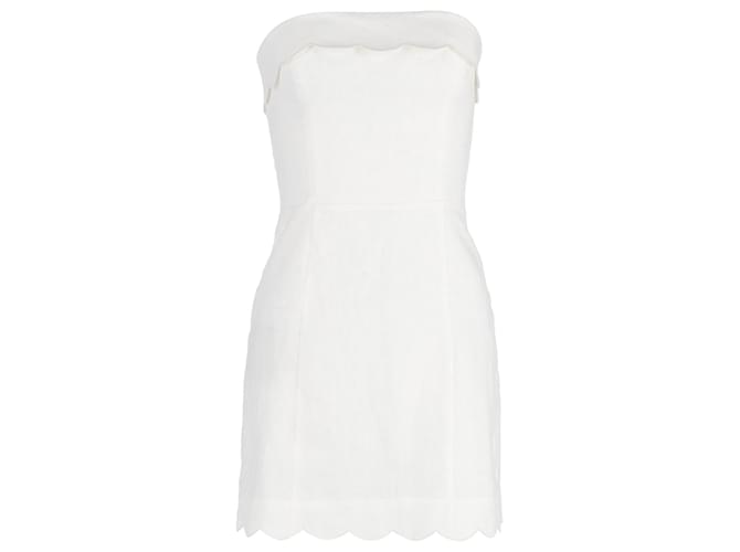 Reformation Isles Strapless Mini Dress in White Linen ref.JC1075644 (Sold)  - Joli Closet