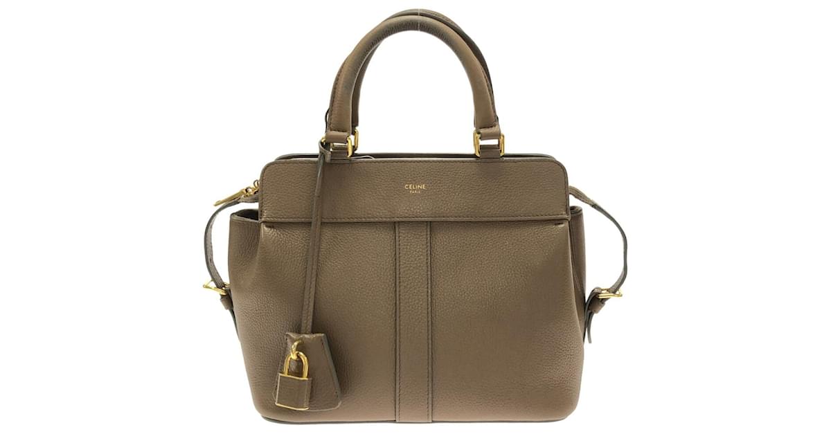 Celine Medium Cabas de 2024 France Leather Satchel