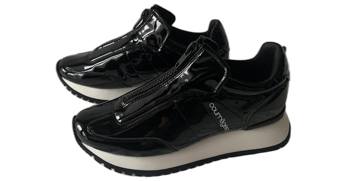 Courreges Sneakers Black Patent leather ref.1077798 - Joli Closet