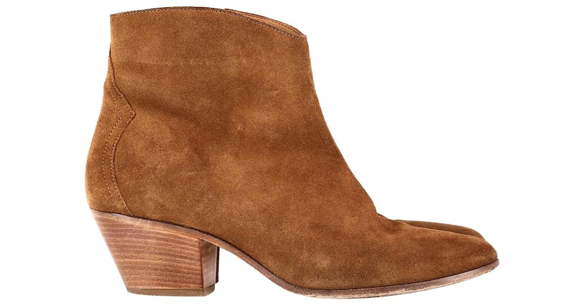 Isabel Marant Dacken Ankle Boots in Brown Suede ref.1082083 Joli Closet