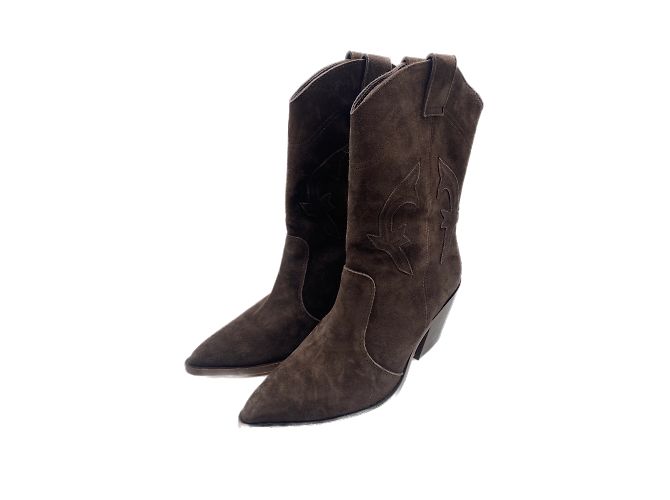 Bottines En Cuir Marron - Pointure 37 - Occasion - Sans Marque