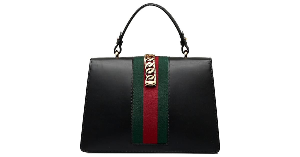 Gucci sylvie hot sale medium black