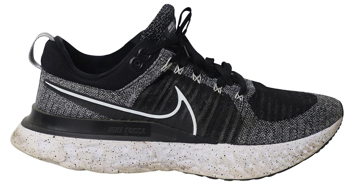 Nike React Infinity Flyknit en maille de nylon Oreo blanc noir ref