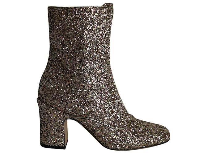 ☆新品☆ 7/15までDior ディオール D-CIRCUSキラキラブーツ Dior D-Circus Glitter Ankle Boots in Gold Leather Golden Metallic
