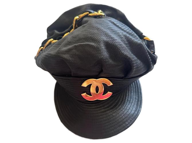 Chanel Hats Black Leather ref.1087286 - Joli Closet