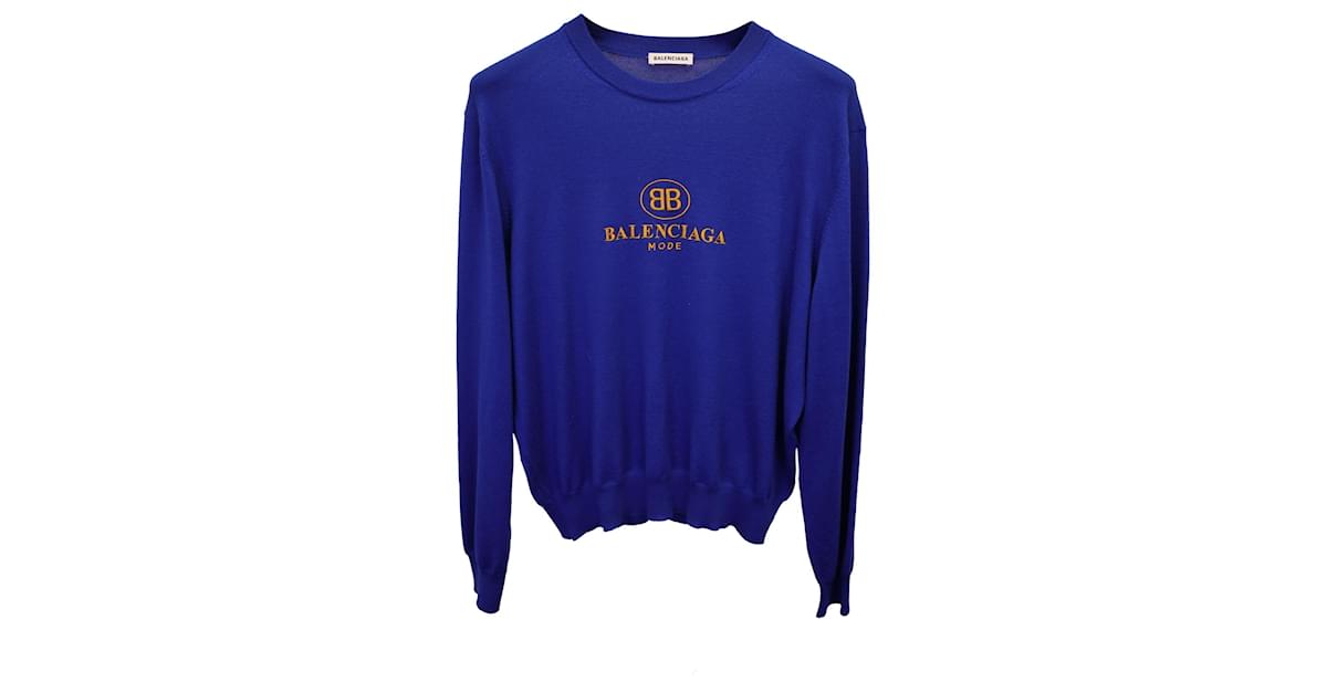 Blue balenciaga sweater hot sale