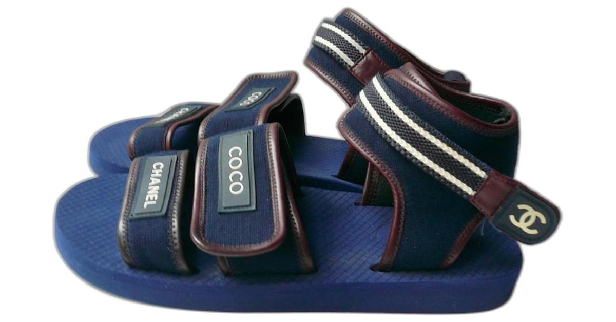 Coco chanel velcro strap hot sale sandals