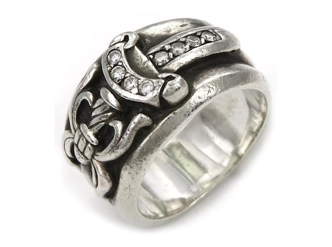 Chrome Hearts silver 8P Diamond Dagger Ring Silvery ref.1095247