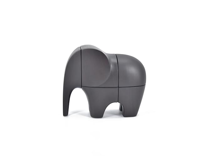 Poids De Papier Hermès Lao – Éléphant En Terre Cuite Et Bois Laqué – Neuf Sous Boîte – France