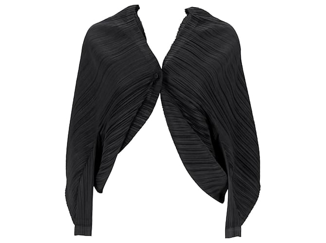 ISSEY MIYAKE PLEATS PLEASE カーディガン　黒 0400021509811?wid=600&hei=800&