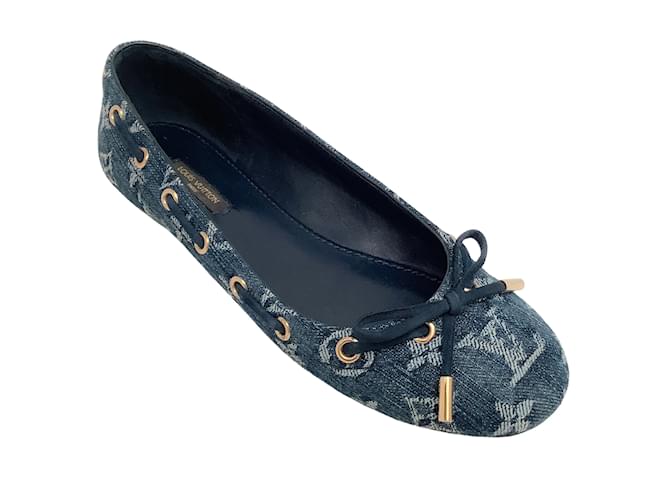 バレエ Louis Vuitton Denim Ballet Shoes Louis Vuitton Blue