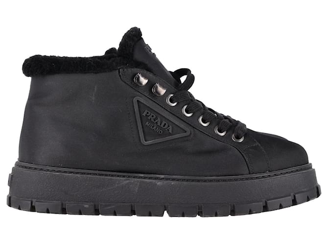 Prada Winter Boots in Black Nylon Joli Closet