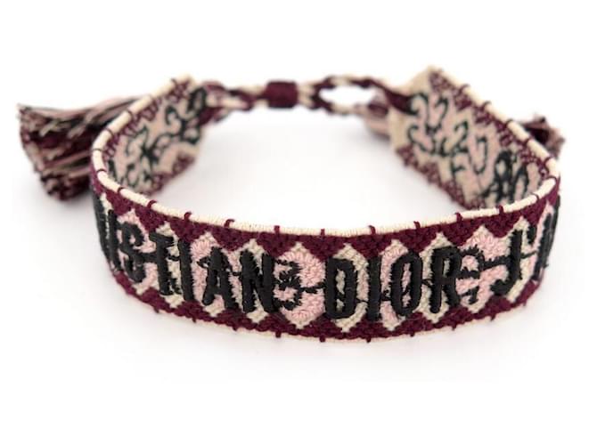 NEW CHRISTIAN DIOR J'ADIOR BRACELET 16-21 CM IN BORDEAUX BURGUNDY