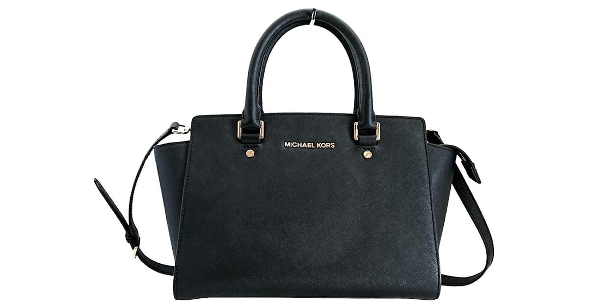 Michael outlet Kors Selma Satchel Black Bag