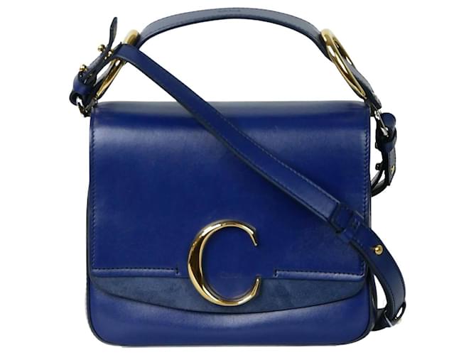 Chloé Blue C leather cross-body bag ref.1106601 - Joli Closet
