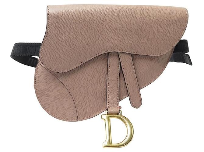 NEW CHRISTIAN DIOR SADDLE LEATHER BELT POUCH HANDBAG